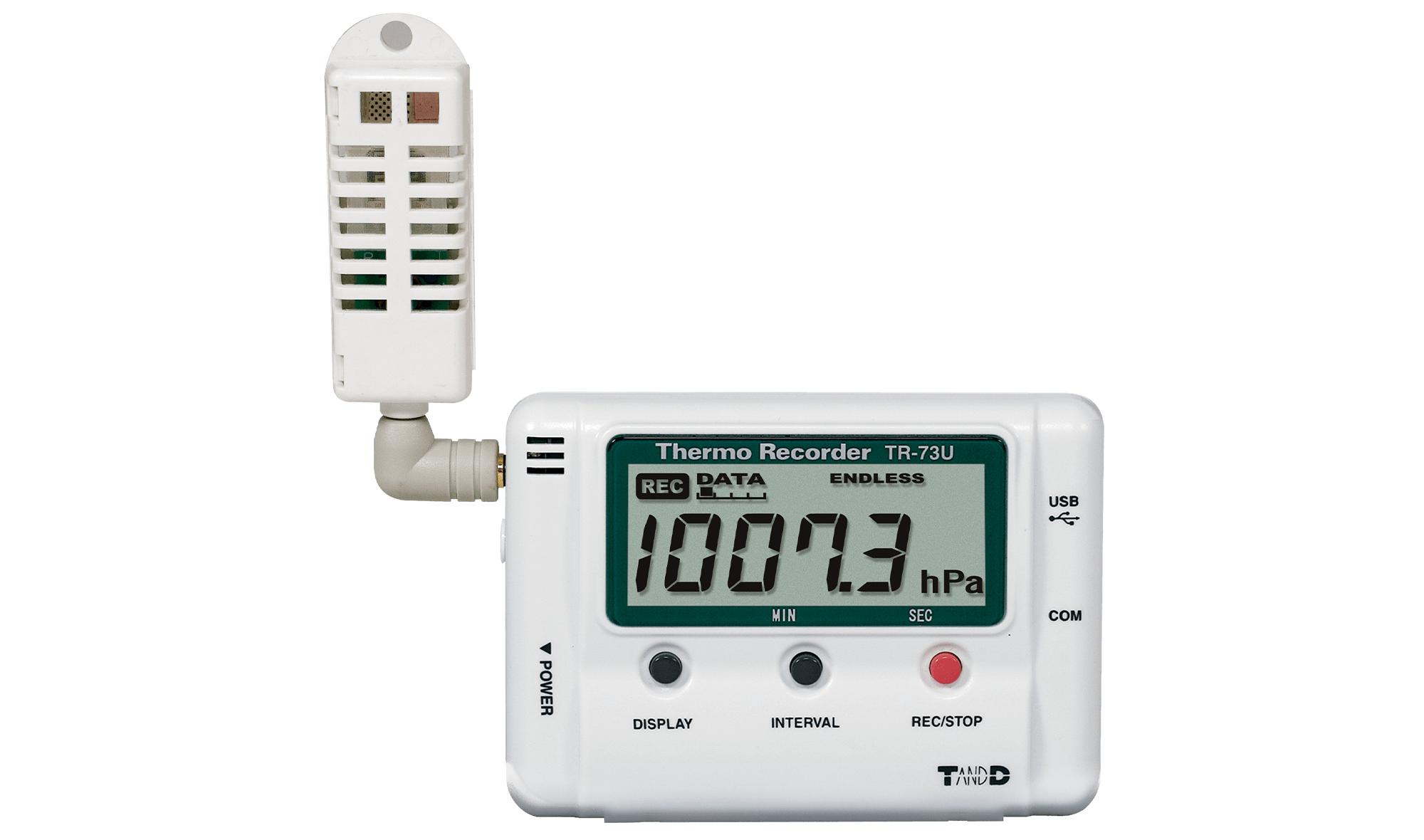 tandd進(jìn)口USB 連接氣壓記錄儀 1100 hPa 的溫度、濕度和氣壓TR-73U