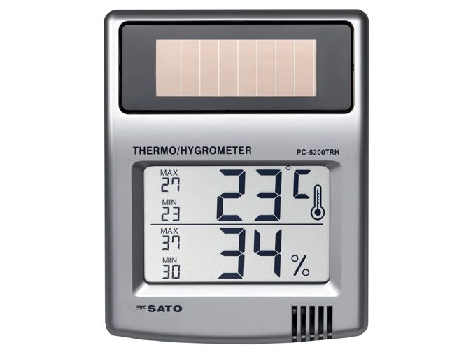 日本進(jìn)口佐藤SATO太陽能數(shù)字溫濕度計 PC-5200TRH